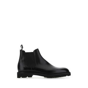 JOHN LOBB Men's Leather Chelsea Boots Men BLACK